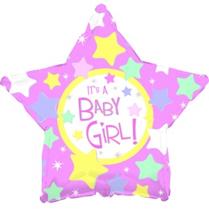 Its A Girl Pink Star